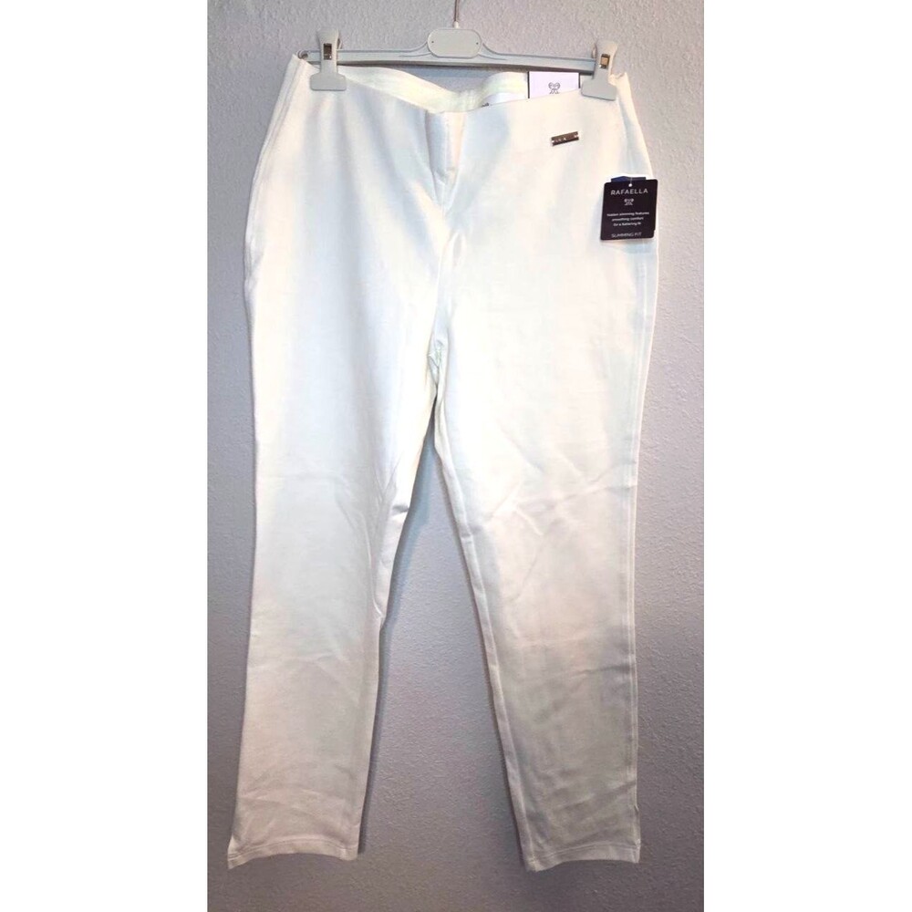 Women's Rafaella “The Slim” High Rise Dress Pants Slimming XLARGE Egret NEW
